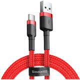 Cablu Date Cafule 2 m USB 2.0 USB A USB C Red
