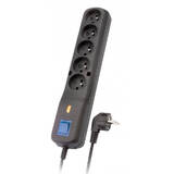 Priza/Prelungitor LV530W 2,5M surge protector 5 AC outlet(s) Black, Grey 2.5 m
