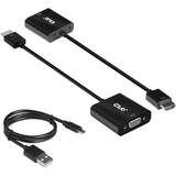 CAC-1302 video cable  0.5 m HDMI Type A (Standard) VGA (D-Sub) Black