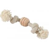 WILD MIX GIANT A rope toy, 2 knots, with a wooden disc