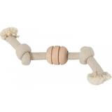 WILD MIX A rope toy, 2 knots, with a wooden disc