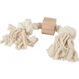 WILD GIANT A rope toy, 2 knots, with a wooden disc