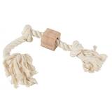 WILD A rope toy, 3 knots, with a wooden disc