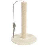 Cat scratching post with toy 63 cm - beige