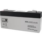 MWS 3.4-6 Baterie UPS Lead-acid accumulator VRLA AGM Maintenance-free 6 V 3,4 Ah Black, Grey
