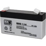 MWS 1.3-6 Baterie UPS Lead-acid accumulator VRLA AGM Maintenance-free 6 V 1,3 Ah Black, Grey