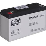 MWS 12-6 Baterie UPS Lead-acid accumulator VRLA AGM Maintenance-free 6 V 12 Ah Black, Grey