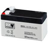MWS 1.3-12 Baterie UPS Lead-acid accumulator AGM Maintenance-free 12 V 1,3 Ah Black, Grey