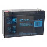 MW 12-6L Baterie UPS Lead-acid accumulator AGM Maintenance-free 6 V 12 Ah Black