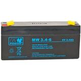 MW 3.4-6 Baterie UPS Lead-acid accumulator AGM Maintenance-free 6 V 3,4 Ah Black