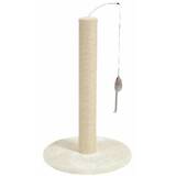 Cat scratching post with toy - beige