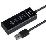SPH-4USB30-01, porturi USB: USB 3.0 x 4, conectare prin USB 3.0, negru