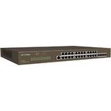 Gigabit Ethernet managed L2 switch G3328F, 24 porturi, 41.70Mpps, montare pe perete