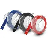 3x1 Embossing Labels Multi-Pack 9mm (red/blue/black)