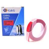 3D Label Tape 9 mm x 3 m Plastic glossy red