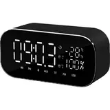 Radio cu ceas BT Speaker ABTS-S2 BK, Alarma, USB, Negru