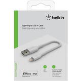 Cablu Date Lightning to USB-A Cable 15cm, Braided, mfi cert, white
