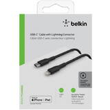 Cablu Date Lightning/USB-C Cable 1m braided, mfi cert., black