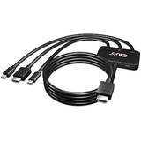 Adaptor activ CLUB 3D USB tip C + HDMI™ + MiniDisplayPort™ 1.2 la HDMI™ 4K60Hz HDR M/M 32AWG