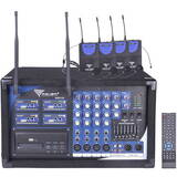 Statie MIK0125, 4 microfoane tip casca PA-180 UHF