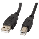 CABLU USB-A(M)->USB-B(M) 2.0 1,8M LANBERG, NEGRU