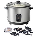 Rice cooker ARC100AS (stainless steel / black, incl. 10-piece sushi maker set)