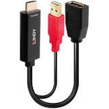 1x HDMI 2.0 Male + 1x USB Male - 1x DisplayPort 1.2 Female, negru-rosu