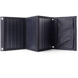 Încărcător solar de călătorie pliabil 22W panou solar 2x USB 5V / 2.4A / 2.1A panou solar (82 x 24 cm) negru (SC005)