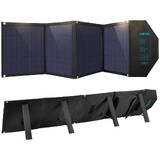 incarcator solar pliabil mare Choetech 80W solar fotovoltaic USB tip C (livrare energie) / 2x USB (incarcare rapida / 2,4A) (158 x 41 cm) negru (SC007)