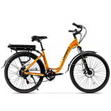 Bicicleta electrica Comoda Dinamic, baterie LG 36v/10.4Ah, autonomie 60km, roti 26 inch, galben