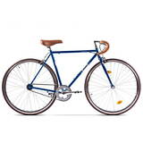 Bicicleta Clasic 2S Drop Man, cadru CrMo 21inch, 2 viteze, roti 28inch, culoare bleu