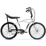 Bicicleta Strada 1, 3S, cadru aluminiu 17inch, 3 viteze, roti 26inch, alb perlat