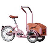 Bicicleta copii Mini Cargo, 1S, cadru otel 7inch, 1 viteza, roti F/S 12-16inch, roz bujor