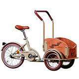 Bicicleta copii Mini Cargo, 1S, cadru otel 7inch, 1 viteza, roti F/S 12-16inch, crem aluna