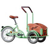 Bicicleta copii Mini Cargo, 1S, cadru otel 7inch, 1 viteza, roti F/S 12-16inch, verde fistic