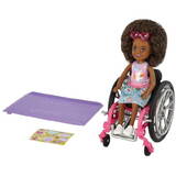 Barbie Chelsea Wheelchair Brown Hair HGP29