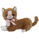 Jucarie de Plush Plush toy Flico brown cat with bow 34 cm