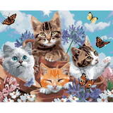Diamond mosaic - Cats with butterflies NO-1006378
