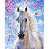 Diamond mosaic - White horse NO-1006708