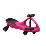 Ride-on Swing Car - model 8097 Rubber wheels LED pink-black