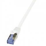 LOGILINK - Patchcord Cablu Cat.6A 10G S/FTP PIMF PrimeLine 0,25m alb