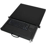 19" Rack 1U Tastatur US Touchpad USB Negru
