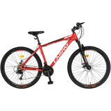 Bicicleta MTB Montana C2999A, 29 inch, 21 viteze, cadru aluminiu, frane disc, manete schimbator Shimano rotative, rosu/negru/alb