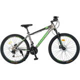 Bicicleta MTB Acura C2699H, 26 inch, 21 viteze, cadru aluminiu, frane hidraulice, gri/negru/verde