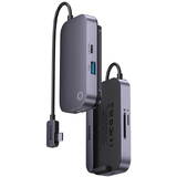6in1 PadJoy Series USB-C to USB 3.0 + HDMI + USB-C PD + jack 3.5mm + SD/TF (Grey)